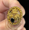 Detailed view of grape leaf and dove design on a colonial Australian brooch attributed to Lamborn and Wagner, circa 1900.
