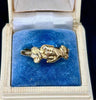 Georgian gold gimmel ring band detail showing joined design representing unity of two lives