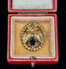  Close-up of Lamborn and Wagner dove motif on a colonial Australian brooch in 15ct yellow gold with rope frame