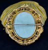 Lamborn and Wagner 15ct gold locket, image of back of revolving locket and a hand painted portrait of a high social standing woman on front. 