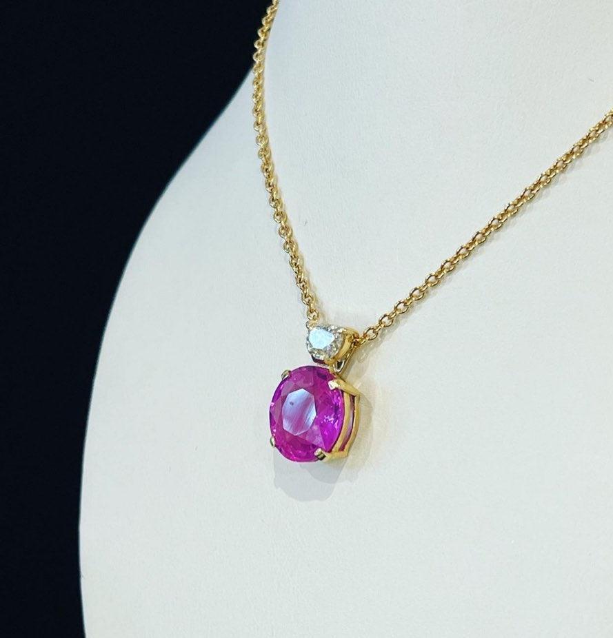5.01ct_Pink_sapphire_and_diamond_pendant