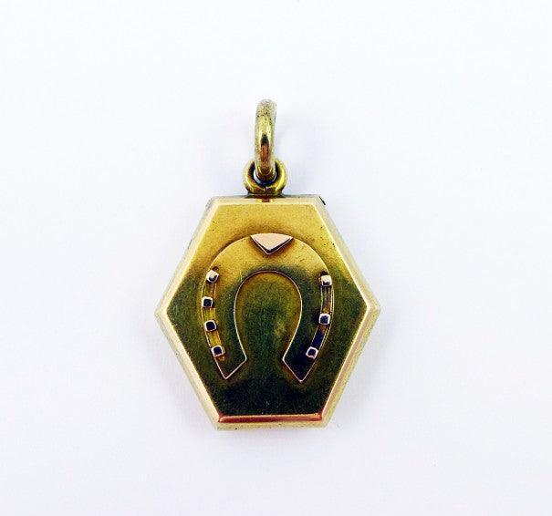 Victorian 15ct Gold Horseshoe Locket