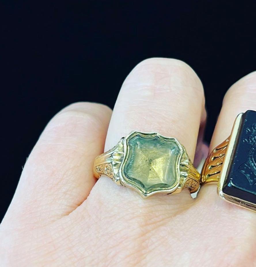 antique_smoky_Quartz_Shield_RIng