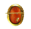 Victorian coral and seed pearl cameo brooch