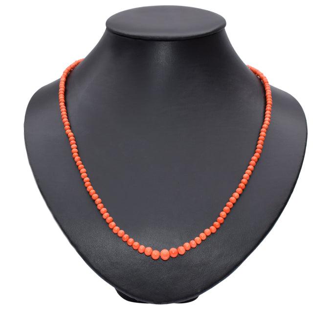 Victorian coral 9ct gold necklace