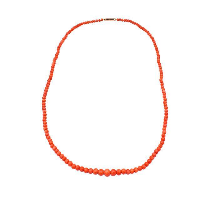 Victorian coral 9ct gold