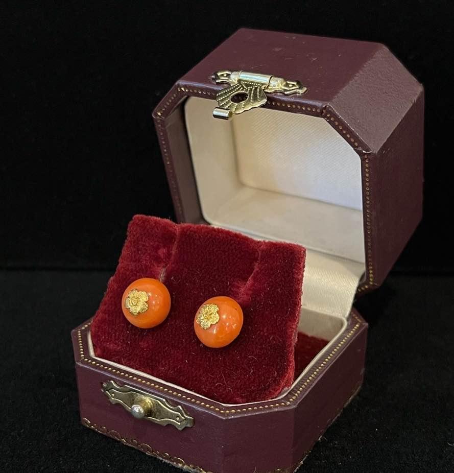 antique_natural_coral_earrings