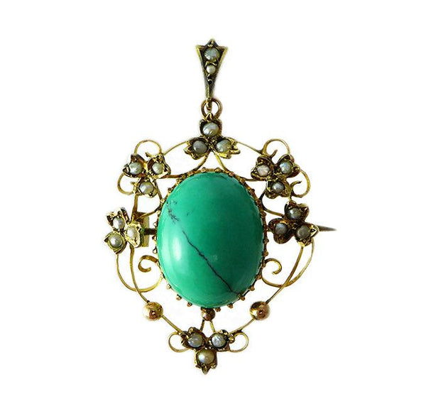 Victorian Turquoise Pendant