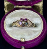 Vintage gemstone Regard ring from the Victorian era with intricate design.